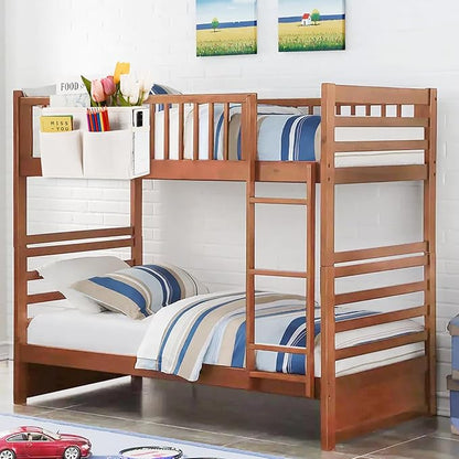 Retyion Bedside Caddy White Bedside Hanging Storage Basket Bed Caddy for Headboards Bunk Dorm Rooms Crib Beds Rails Organizer (White)