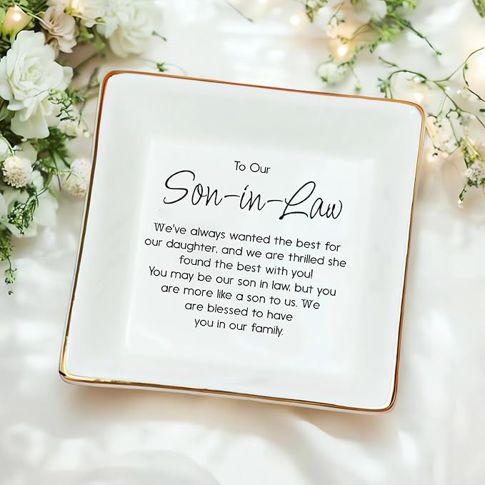 Son In Law Gift Ring Dish, Future Son Gift, Son in law Wedding Gift, New Son Gift, Son in law Present Christmas Gift, Future Son in law gift, Son in Law Present, Son in Law Birthday Gift, Groom Gift