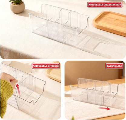 HZJYW Belt Organizer,2-Piece Set with Transparent Belt Rack and Adjustable Divider for Storing Underwear,Socks,tie Drawers and wardrobes