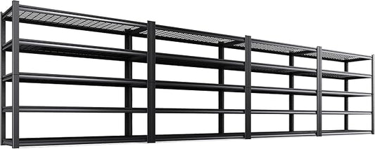 Set of 4 Garage Shelving-3500 lbs 5 Tier Storage Shelves,Adjustable Heavy Duty Metal Shelving Unit and Storage Large Wire Rack,Utility Steel Shelf for Warehouse Industrial Pantry Basement -72"x59"x20"