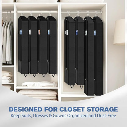 Folding Garment Bag for Travel, Clothing Storage Bags for Hanging Clothes, Large Heavy Duty Zippered Garment Bags for Travel, Closet Storage & Moving