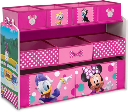 Disney Minnie Mouse Deluxe 9 Bin Design and Store Toy Organizer by Delta Children, Greenguard Gold Certified