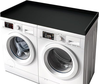 Washer Dryer Countertop, 27.5" x 54" Bamboo Washer and Dryer Countertop for Laundry Room Organization(Black)