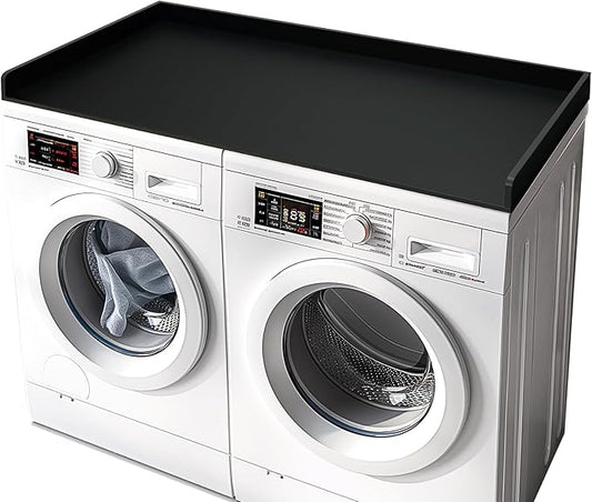 Washer Dryer Countertop, 27.5" x 54" Bamboo Washer and Dryer Countertop for Laundry Room Organization(Black)