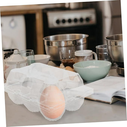 6pcs Goose Egg Packaging Box Egg Storage Bin Half Dozen Cartons Easter Cartons Fresh s Pulp Container Pulp Flat Refrigerator Organizer Pvc Transparent