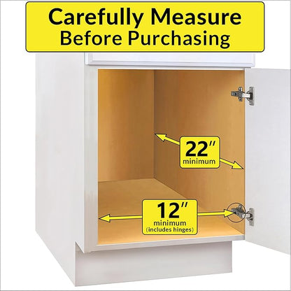 LYNK PROFESSIONAL® Pull Out Cabinet Organizer, 11" x 21" Slide Out Drawers for Kitchen Cabinets - Sliding Pull-Out Pantry Shelves – Home Shelf Organizers - Lifetime Ltd. Warranty, Chrome