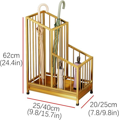 Indoor Metal Umbrella Stand，Umbrella Storage，Tall Metal Standing Umbrella Holder，Umbrella Holder for entryway，for Hotel，Offices，Home，Commercial(White,25 * 20 * 62cm/10 * 8 * 24.4in)