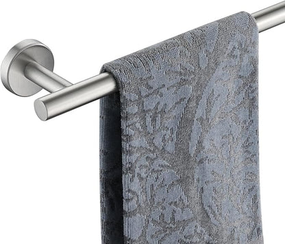 JQK Bath Towel Bar, 20.5 Inch 304 Stainless Steel Thicken 0.8mm Towel Rack Bathroom, Towel Holder Brushed Finished Wall Mount, Useable Length 18 Inch TB110L18-BN