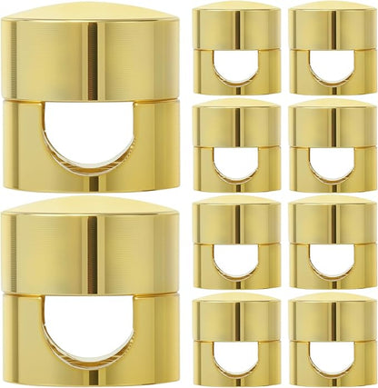 10 Sets Charger Holders for Cords, Gold Color Adjustable Cable Anchor Holders, Adhesive Metal Cord Clips, Cable Management Wire Organizers for Desk, Office, Nightstand