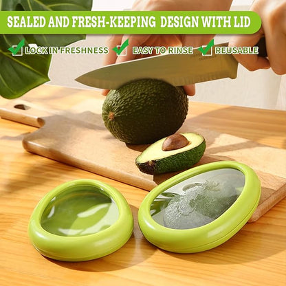 Set of 4 Saver and Tomato Holder - Reusable Storage Containers for Fridge - Fridge Organizer Ideal for Garlic, Onions, Lemons, and Potatoes