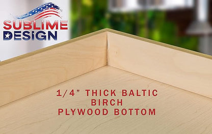 Sublime Design - Standard Size - Pull Out Kitchen Drawers | Slide Out Shelves for Kitchen Cabinets | Pull Out Home Organizer (Bottom Mounting, 23 Inch W/Drawer Slides (22” Drawer Box))