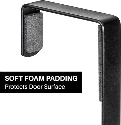 LYNK Professional® Home™ Over Door Hooks Rack - 5 Hook Over Door Hanger - Over Door Towel Rack - Hanging Towels or Clothes - for Bathroom, Bedroom or Laundry Room – Lifetime Ltd. Warranty - Black
