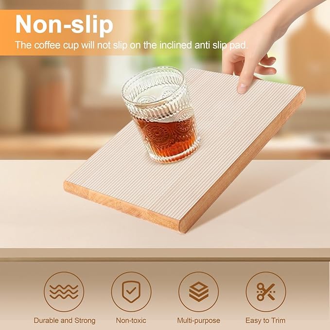 FEXIA Shelf Liners for Kitchen Cabinets Non-Slip Drawer Liner 14 Inches x 20 FT Waterproof & Oil-Proof Non Adhesive Durable Material Fridge Liner for Shelves