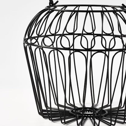 Farmhouse Egg Baskets for Gathering Fresh Egg With Handle, Round Metal Chicken Basket Collecting Fresh Egg Holder for Countertop Kitchen