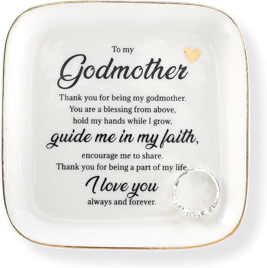Scwhousi Ring Dish Jewelry Tray for Friend Mom Sister Maid of Honor,Birthday Mother's Day Christmas Gifts