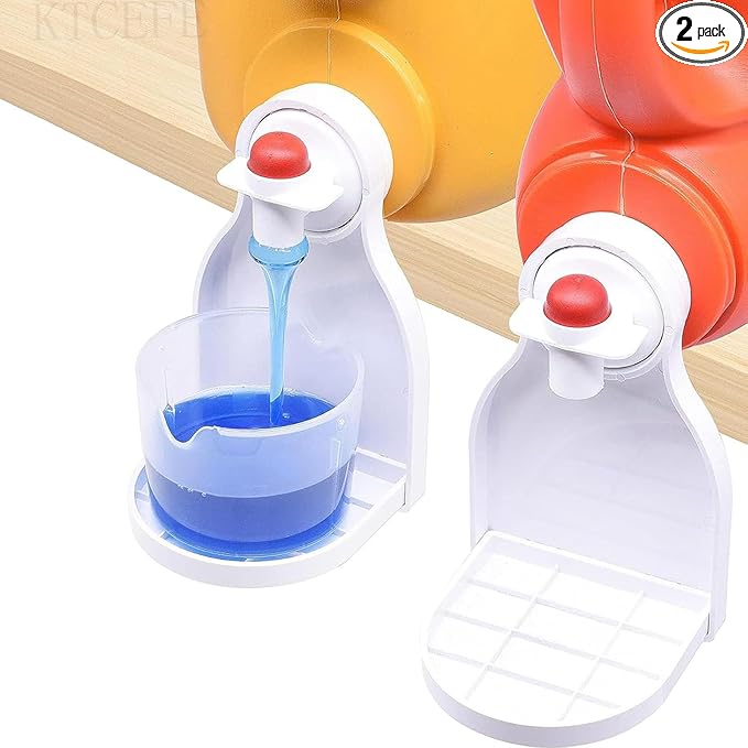 Laundry Detergent Cup Holder, Detergent Drip Catcher, Fabric Softener Liquid Tray Dispenser Organizer Drip Catcher, Laundry Accessories, Keep Laundry Room Tidy (2 Pack)