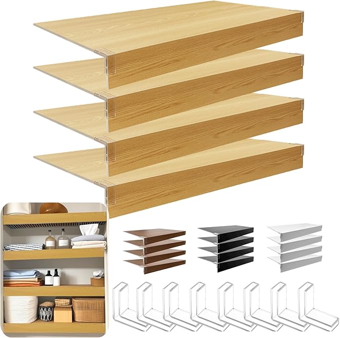 Wire Shelf Cover, Wire Rack Covers for Pantry,PVC Wood-Look Faux Wood Shelf Liners,29x16 Inch,0.24 inch Thick for Home and Kitchen Organization