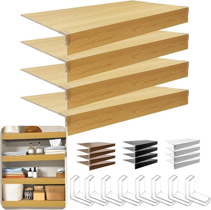 Wire Shelf Cover, Wire Rack Covers for Pantry,PVC Wood-Look Faux Wood Shelf Liners,29x16 Inch,0.24 inch Thick for Home and Kitchen Organization
