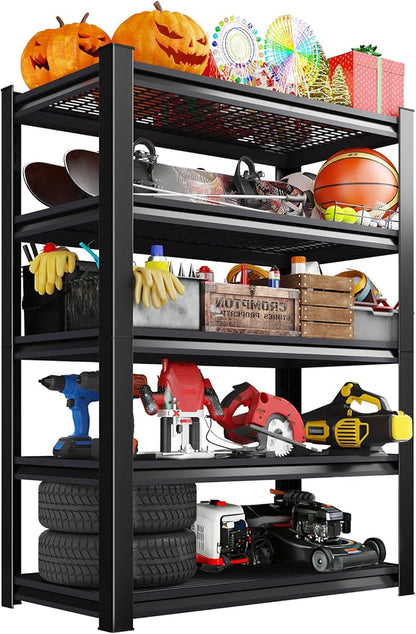 72" H Garage Storage Shelves 5-Tier,Garage Storage System Shelves Adjustable 2000LBS,Storage Shelving for Basement,Pantry,Kitchen,Warehouse,72" H x35 W x 16" D
