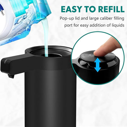 Mamiddle Automatic Soap Dispenser Stainless Steel with Sensor Infrared 9 oz. Soap Dispenser Electric IPX5 Waterproof USB-C Charging Motion Sensor for Kitchen & Bathroom (Black)