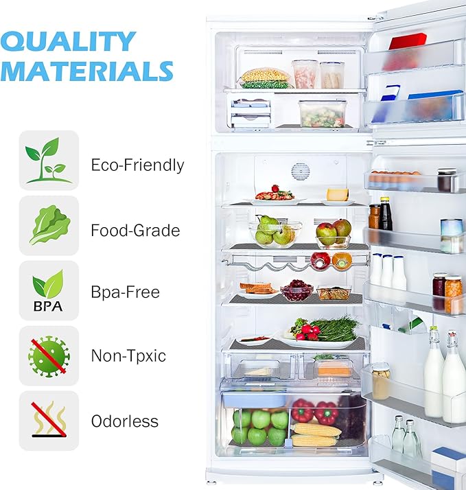 Drawer Liners, Waterproof Shelf Liner, Anti-Slip Non-Adhesive BPA Free Kitchen Cupboard Cabinet Liner Refridge Fridge Mats Sink Protector Strong Durable for Home (Grey/23.6in x 20Ft)