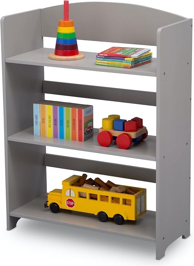 Delta Children MySize Bookshelf - Greenguard Gold Certified, Grey