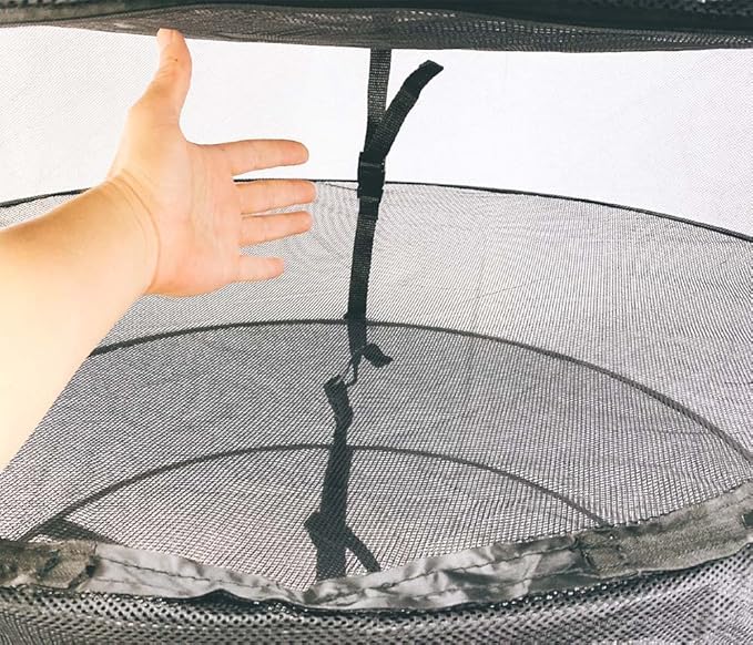 HORTIPOTS Herb Dry Rack Zipper Opening 3ft Adjustable Center Support Straps NO Sagging Fine Mesh Dry Net (Heavy Duty Zips 3FT)