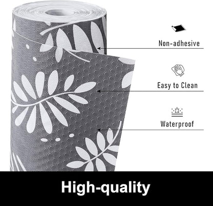 Cooyes Shelf Liners for Kitchen Cabinets Waterproof & Oil-Proof Kitchen Cupboard Mats Non-Slip Drawer Mats EVA Material Non Adhesive Fridge Liner for Shelves（17.5" W x 78.7" L）