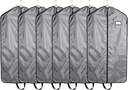 Covermates Keepsakes Garment Bag Set - Premium Polyester - Full Length Zipper - ID Window - Carrying Handles - Closet Storage, Grey