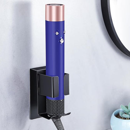 LOXSUN Hair Straightener Holder Wall Mount Curling Iron Holder, Blow Dryer Holder Wall Mounted, Adhesive Hair Dryer Holder, Hair Tools Organizer Storage for Bathroom Vanity (1, Black)
