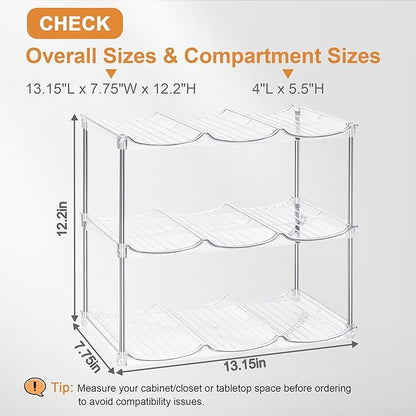 Water Bottle Organizer for Stanley 40 oz Tumbler - Stackable Water Bottle Holder for Cabinet Pantry Kitchen Organizers and Storage for Stanley Cup Holder Accessories, Tumbler Organizer Storage Rack