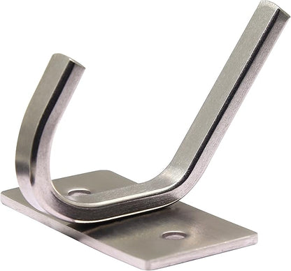 WEBI Robe Hook, Heavy Duty Brushed Stainless Steel 304 Coat Hook Rail Towel Rack, Great Home Storage & Organization for Bedroom, Bathroom, Foyer, Hallway, 1 Hook in 2-Pack