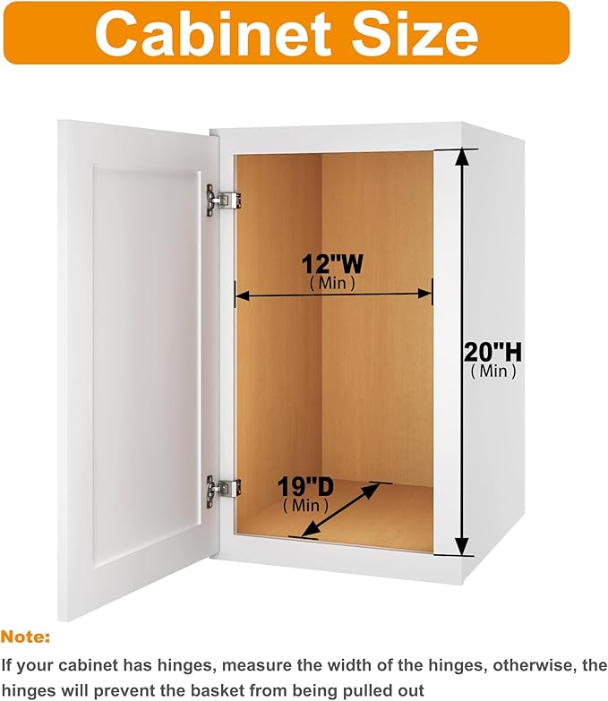 ROOMTEC Pull Out Cabinet Organizer Under Sink Slide Out Storage Shelf with 2 Tier Sliding Wire Drawer, Sliding Storage for Inside Kitchen Cabinet- 11½ in. W x 17¾ in. D (Left)