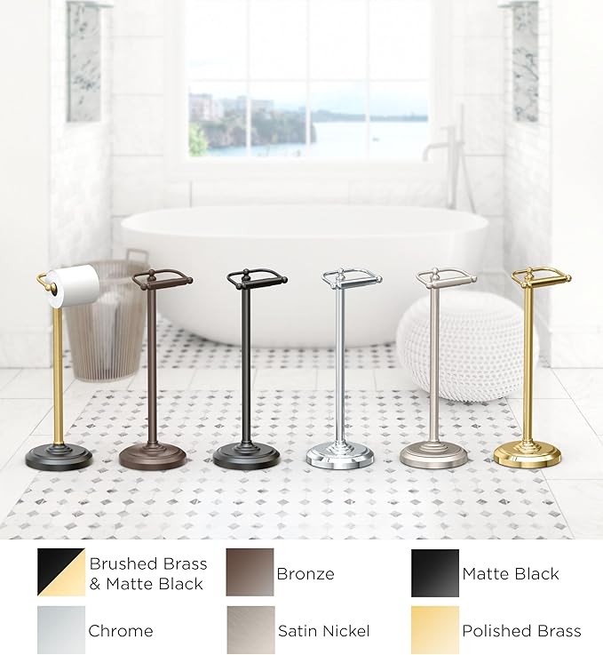 Gatco 1436BZ Pedestal Toilet Paper Holder, Bronze,Large