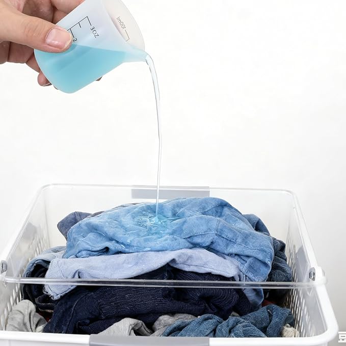 2pcs Silicone Laundry Detergent Measuring Cup Laundry Measuring Cup, Double-Sided Scale Silicone Dispenser Cups Reusable for Liquid Flexible Washable Liquid Detergent Cups for Home Dormitory Hotel