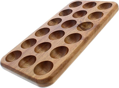 Gui's Chicken Coop Egg Tray - Rustic Wooden Egg Holder For Eggs Usable in Kitchen Refrigerator, or Countertop for Display or Storage - Easy to Clean… (18 Eggs)