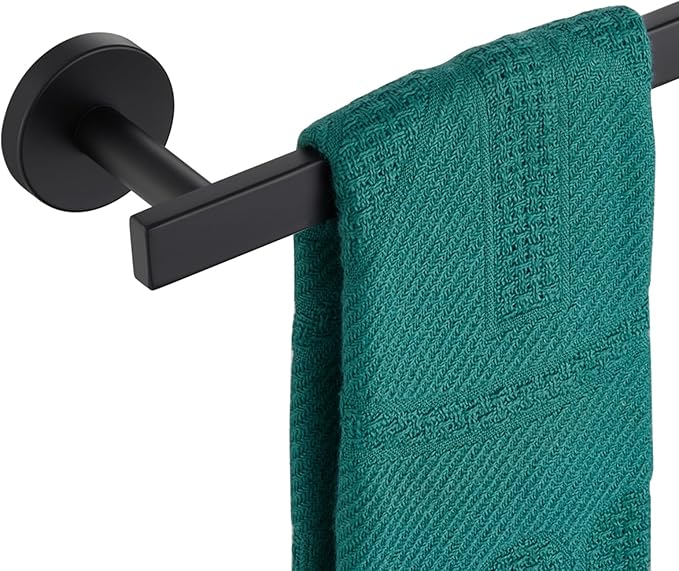 24 Inch Bathroom Towel Racks Bath Towel Bars Kitchen Towel Holder Towel Rails Wall Mounted SUS304 Stainless Steel Matte Black AN4001MB-L24