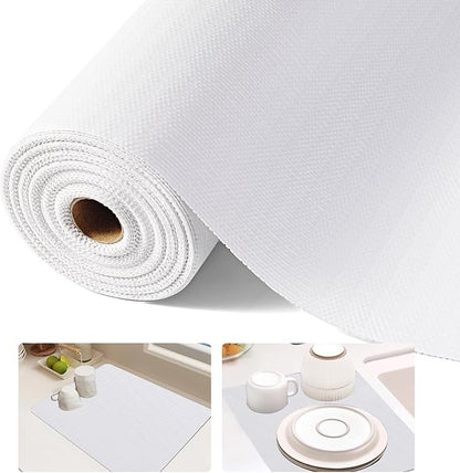 Shelf Liner, 14 Inches x 40 FEET Non-Slip Kitchen Cabinet Liner, Washable Oil-Proof Non-Adhesive Contact Paper for Kitchen Drawer, Cabinet, Shelves, Cupboard, Refrigerator, Storage, Desks, Countertop