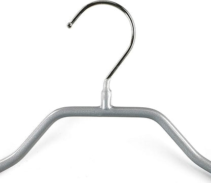 Mawa by Reston Lloyd BodyForm Series Non-Slip Space-Saving Clothes Hanger for Jackets, Suits & Coats, 16-1/2", Style 42/L, 1-Each, Silver