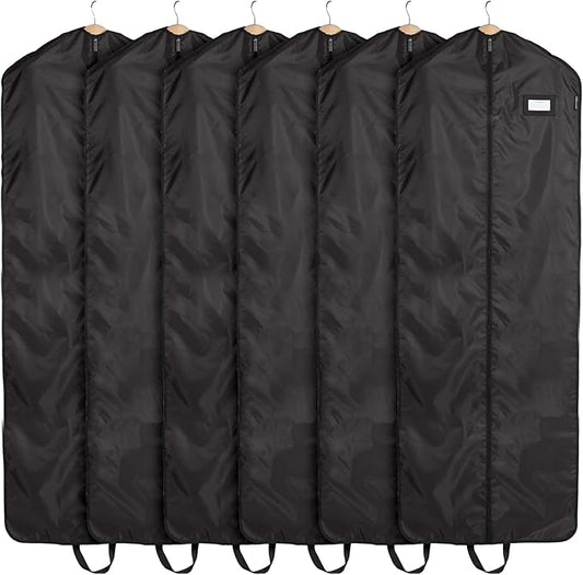 Covermates Keepsakes Garment Bag Set - Premium Polyester - Full Length Zipper - ID Window - Carrying Handles - Closet Storage, Black