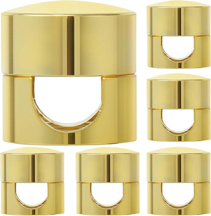 6 Sets Charger Holders for Cords, Gold Adjustable Cable Anchor Holders, Adhesive Metal Cord Clips, Cable Management Wire Organizers for Desk, Office, Nightstand