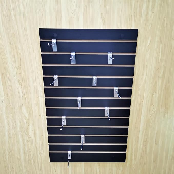FixtureDisplays® 24 X 40" Black Slatwall Panel Retail Store Display Garage Tool Organizer Literature 11709-1-BLACK-NF
