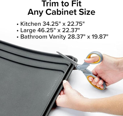 WeatherTech SinkMat – Waterproof Under Sink Liner Mat for Kitchen Bathroom – 28” x 19” Inches - Durable, Flexible Tray – Home undersink Organizer Must Haves, Black