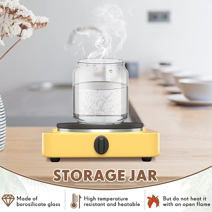 Irenare 16 Pcs Glass Containers Canister Set, 17 oz Food Storage Spice Jars with Airtight Lids, Clear Kitchen Containers for Coffee Sugar Tea Beans Nuts Candy Pantry Organization(Wood)