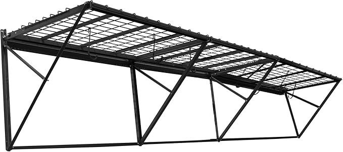 Proslat 60012 ProRack Heavy Duty Wall Mount Metal Storage Shelf with 12' Section, Charcoal Granite