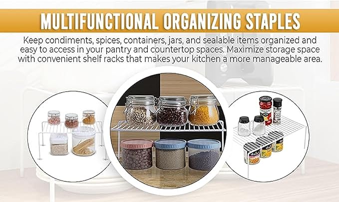 YBM Home 2554v Shelf Organizer and Storage Rack, 12"L x 10"W x 5"H, Silver