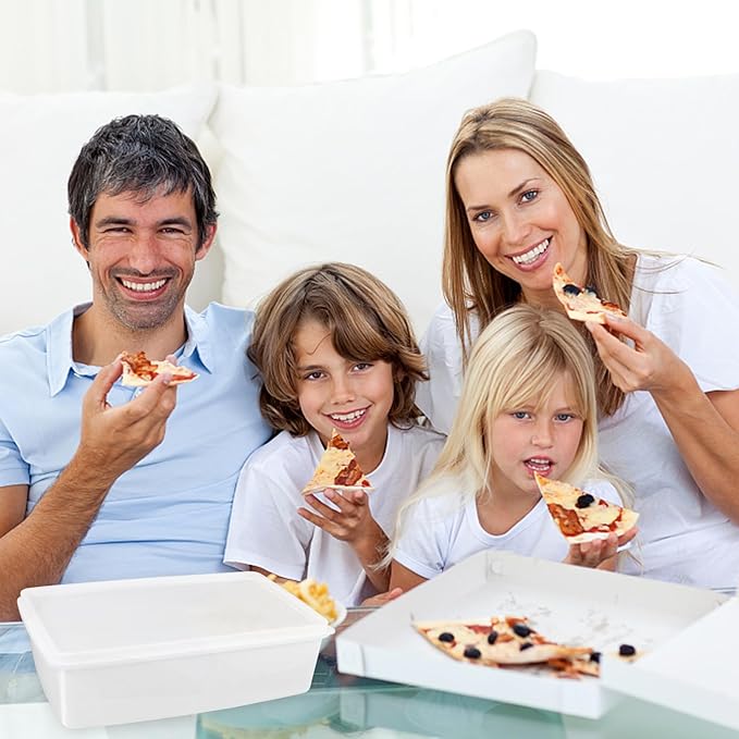 Pizza Dough Proofing Box - Set of 4 Stackable Dough Proofing Container with Lid for Family Size Dough