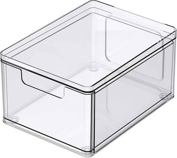 Simply Tidy Clear Stackable Storage Drawer - Waterproof & Dustproof Organizer with Non-Slip Base for Craft, Office & Home Supplies, 1 Pack