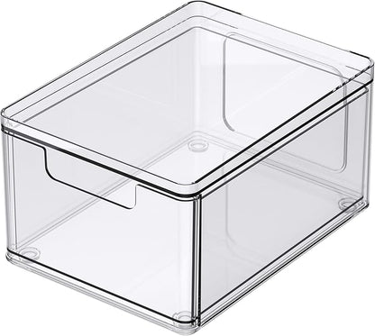 Simply Tidy Clear Stackable Storage Drawer - Waterproof & Dustproof Organizer with Non-Slip Base for Craft, Office & Home Supplies, 1 Pack