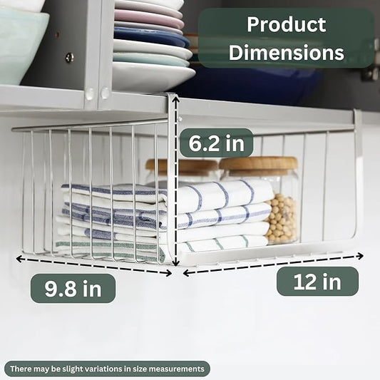 Upper Cabinets Hanging Shelf (Stainless Steel, 6.2" H x 12" W x 9.8" D)
